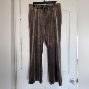 H&M Brown Velvet Lounge Pants Size L